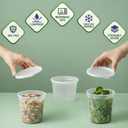 JoyServe 48 Sets Deli Containers with Lids 16oz & 32oz Leak Proof, Microwaveable, Dishwasher & Freezer Safe Plastic Food Storage & Soup Containers