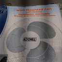 EZ-CHILL 16" Oscillating Wall Mount Fan with Remote Control, Timer, Auto Shut Off, Adjustable Tilt, Quiet, 3 Speed, Ideal for Home, Bedroom, Gym & Office, White