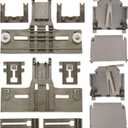 10Pcs WPW10546503 Dishwasher Upper Rack Parts and Dishwasher Adjuster Housing, Replacement for Kenmore 221.4715N710 221.4792N512, Replaces W10320664 W10320665