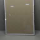 DesignOvation Bosc Framed Natural Linen Fabric Pinboard, 27.5x43.5, White