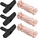3 Pack, 10 ft x 9/64" (3.5mm) Pull Cord Rope with Handle, Premium Starter Rope with High Tensile Strength, Universal Pull Cord Replacement for Lawn Mower, Generator, Chainsaw, and Small Engine