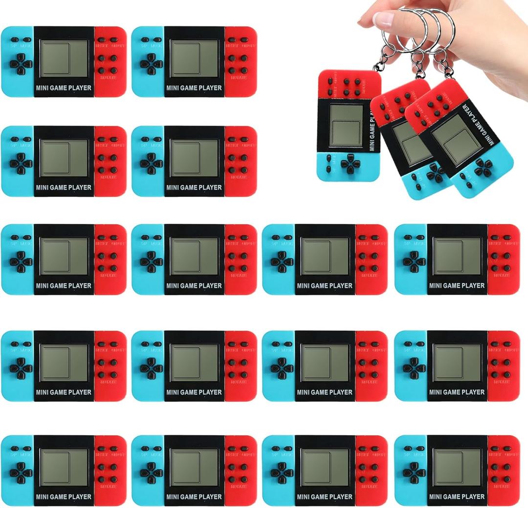 APZ 7 Video Game Party Favors for Kids,Video Game Keychain Party Birthday Supplies,Goodies Bags Stuffer,Carnival Prizes,Treasure Box Toys