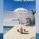 Antfuny Giant Beach Towel Blanket Autumn Outing Stuff for Women & Men Road Trip Camping Gear Ship Cruise Gear Must Haves Extra Large XXL Beige Plain PatternAirplane Accessories Travel Gadgets