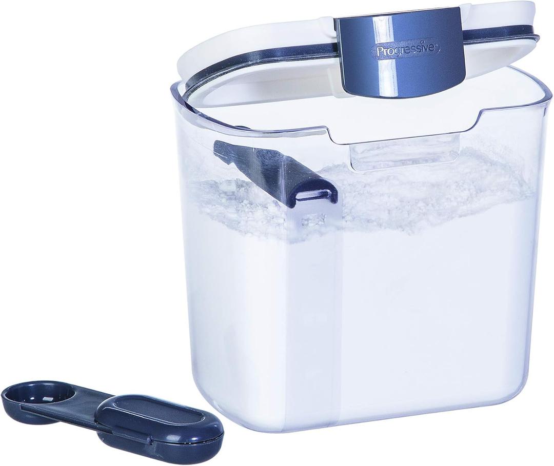 ProKeeper 1 Quart Airtight Powdered Sugar Storage Container  Grey, BPA-Free Plastic