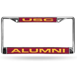 Rico Industries NCAA Unisex-Adult Laser Cut Inlaid Standard Chrome License Plate Frame (6 x 12.25-", Team Color)
