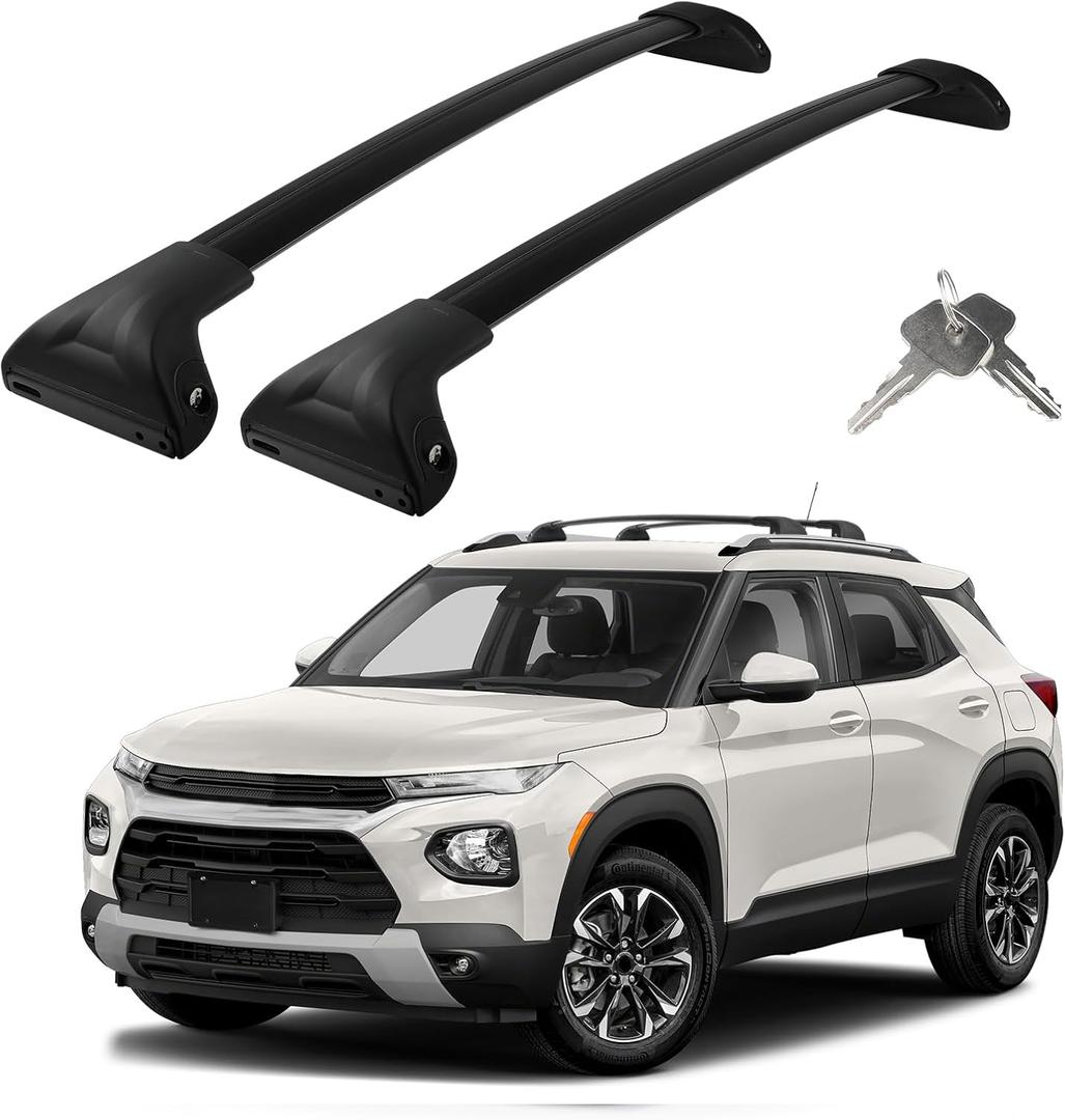 Roof Rack Cross Bars Compatible with Chevrolet Chevy Trailblazer 2021-2025, Adjustable Aluminum Heavy Duty 300 LBS Anti-Theft Lock Cargo Carrier Rooftop Crossbar Accessories for Bike,Snowboard,Luggage (For Chevrolet Chevy Trailblazer 2021-2025)