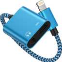 iPhone Headphone Adapter with Charge 2-in-1 Lightning to 3.5mm Female Aux Audio Jack Dual Converter Mfi Certified Apple Dongle Splitter + Charger Adaptor for iPhone 14 Pro Max 13 12 11 XR XS iPad Mini