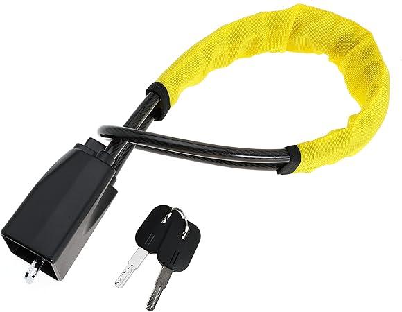 Steering Wheel Lock Anti Theft Handbag Lock Car Lock with 2 Keys for Car Security Fit Most Vehicles Truck SUV Golf Cart Van (Yellow)