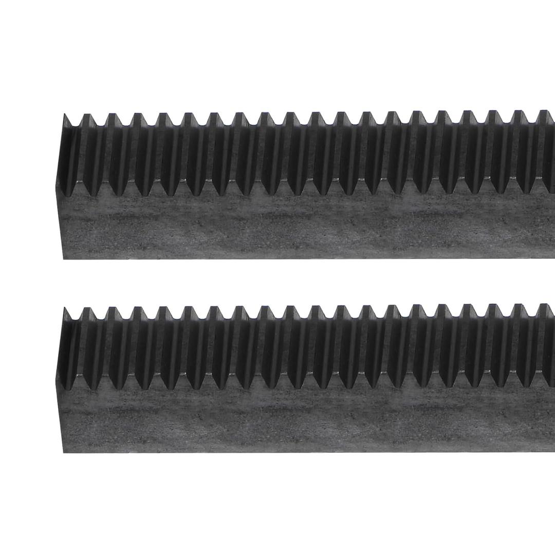 uxcell Steel Gear Rack, 2 Pcs 1.5Mod 500mm x 20mm x 20mm Total 3.3 ft Heavy Duty Straight Linear Spur Rack for Machines Automotive