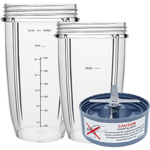 Blender Replacement Parts for Nutribullet, 32oz & 24oz Cups, Compatible with Nutri Bullet 600W/900W Pro Blenders (2 PCS)(Replacement Blade not included