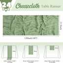 24 Pack Sage Green Table Runner 10Ft Cheesecloth Table Runner Rustic Gauze Table Runners Romantic Long Sage Sheer Fabric Cheese Cloth Table Runners for Wedding Party Bridal Baby Shower