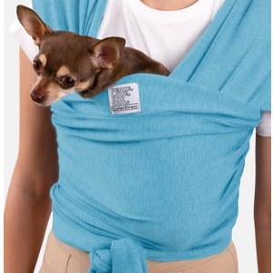 Dog Sling Carrier for Small Dogs - Anti-Anxiety Cat Sling, Puppy Pouch - Pet Sling in Gray Black Blue Green Pink Yellow (Blue, Standard)