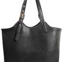 HOXIS Tote Bag for Women with Adjustable Handles Soft Vegan Leather Shoulder Handbag for Work, Travel & Everyday Use