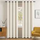 MIULEE Blackout Curtains for Bedroom Living Room Thermal Insulated Room Darkening Grommet Top Solid Light Blocking Drapery Set of 2 Window Panels 52 x 72 Inches Birch