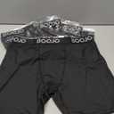 BOOJO 5 Pack Compression Shorts for Men - Athletic Running Black Spandex Quick Dry Underwear for Workout Gym Basketball, Size 2XL, Black