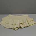 RoseSeek Women's Sequin Glitter Booty Shorts Layered Ruffle Sparkly Skirts High Waisted Club Party Rave Cheeky Skorts, Gold, M