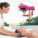 BestMassage Massage Bed Portable Massage Table 28 inch Wide Lash Bed Height Adjustable 2 Folding Spa Table with Towel Hanger Oil Pouch Half Bolster Round Bolster Non-Woven Bag
