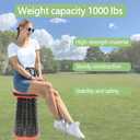 ALEVMOOM Upgraded XXL Collapsible Stool with Cushion 19.7",1000lbs Max Weight,Wider & Taller Pop Up Seat, Heavy Duty Portable Retractable Folding Stool for Camping & Outdoors (Red)