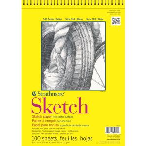 Strathmore 300 Series Sketch Pad, 14x17 inch, 100 Sheets, Glue Bound - Artist Sketchbook for Drawing, Illustration, Art Class Students