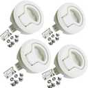 WJSKDQ 4PCS Boat Slam Latch 2'' Flush Pull Slam Latches Round Plastic Round for RV Boat Door Hatch Cabinet Pull Locking Deck Hatch Door