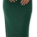 BTFBM Womens Two Piece Outfits Summer Lightweight 2026 Mock Neck Sleeveless Knit Tops Maxi Skirt Set Going Out Dress (Small, Dark Green)