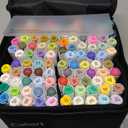 Caliart Markers, 100 Colors Dual Tip Art Markers Sketch Pens Permanent Alcohol Based, with Case for Adults Artists Drawing Illustration Sketching Coloring (White Barrel)