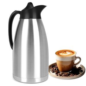 Yummy Sam Thermal Coffee Carafe Stainless Steel 102oz(3 Lifter) Double Walled Vacuum Coffee Water Beverage Dispenser 12 Hour Heat Retention/24 Hour Cold Retention (Silver)