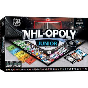 MasterPieces NHL League Opoly Jr Board Game  Officially Licensed Family Hockey Game for Kids Ages 6 and Up  Educational and Fun Collectible Board Play  Great Hockey Gifts for Boys 8-12