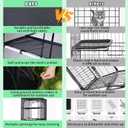 Catio Outdoor Cat Enclosure,4 Tiers Window Catio,Cat Enclosure Sturdy and Durable with Multiple Doors, Easy to Clean(36.2L 36.2W 72.4" H)