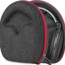 Geekria Shield Headphones Case Compatible with Sennheiser HD 660S2/660S/598/550/505 and More, Replacement Hard Shell Travel Carrying Bag with Cable Storage (Dark Grey)