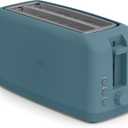 Bella 4 Slice Slim Toaster, Fits-anywhere Kitchenware, 6 Setting Shade Control with Reheat & Cancel Buttons, Fits Sourdough, 10 Long Slot, Anti Jam & Auto Shutoff, 900 Watt, Surf