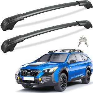 260lbs Roof Rack Cross Bars Compatible with Subaru Outback Wilderness 2022 2023 2024 2025 with Raised Side RailsAnti-Theft Lockble Heavy Duty Aluminum Roof Crossbars Rooftop Luggage Racks (Compatible with Subaru Outback Wilderness 22-25)