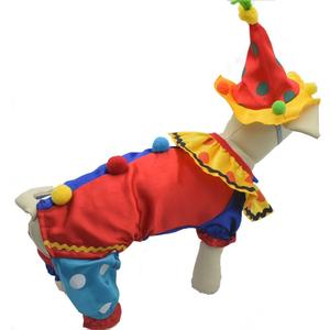 Dog Clown Costume Dog Halloween Costume Small Dog Halloween Cosplay Party | Funny Clown Dogs Cosplay Costumes Small Dogs Clothes Cat Apparel for Small Pets Halloween Party Photo Props, S