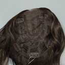 Ms Taj 11 Inch Short Wavy Hair Topper for Women with Thinning Hair, Natural Synthetic Lightweight & Breathable Hairpiece for Women with 6.5"x6.5" Base, Instantly Adds Volume and Coverage Soft Brown