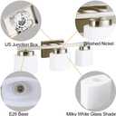 3 Light Bathroom Vanity Light Over Mirror, Modern Brushed Nickel Vanity Lights with Milky Glass Shade, 23 inches Vanity Lighting Fixtures for Bathroom Lighting