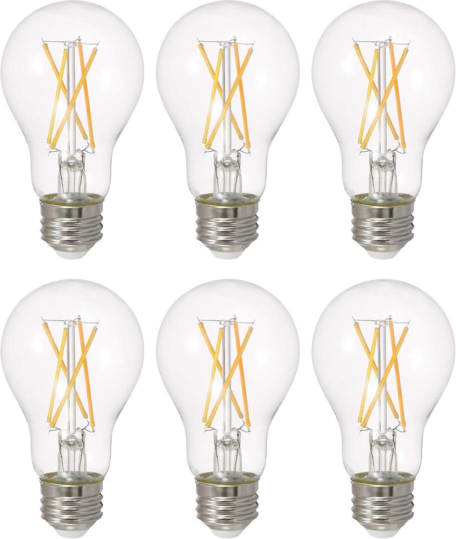 SYLVANIA LED TruWave Natural Series A19 Light Bulb, 40W Equivalent, Efficient 5.5W, Dimmable, 450 Lumens (40805), Soft White ( 6 Count )