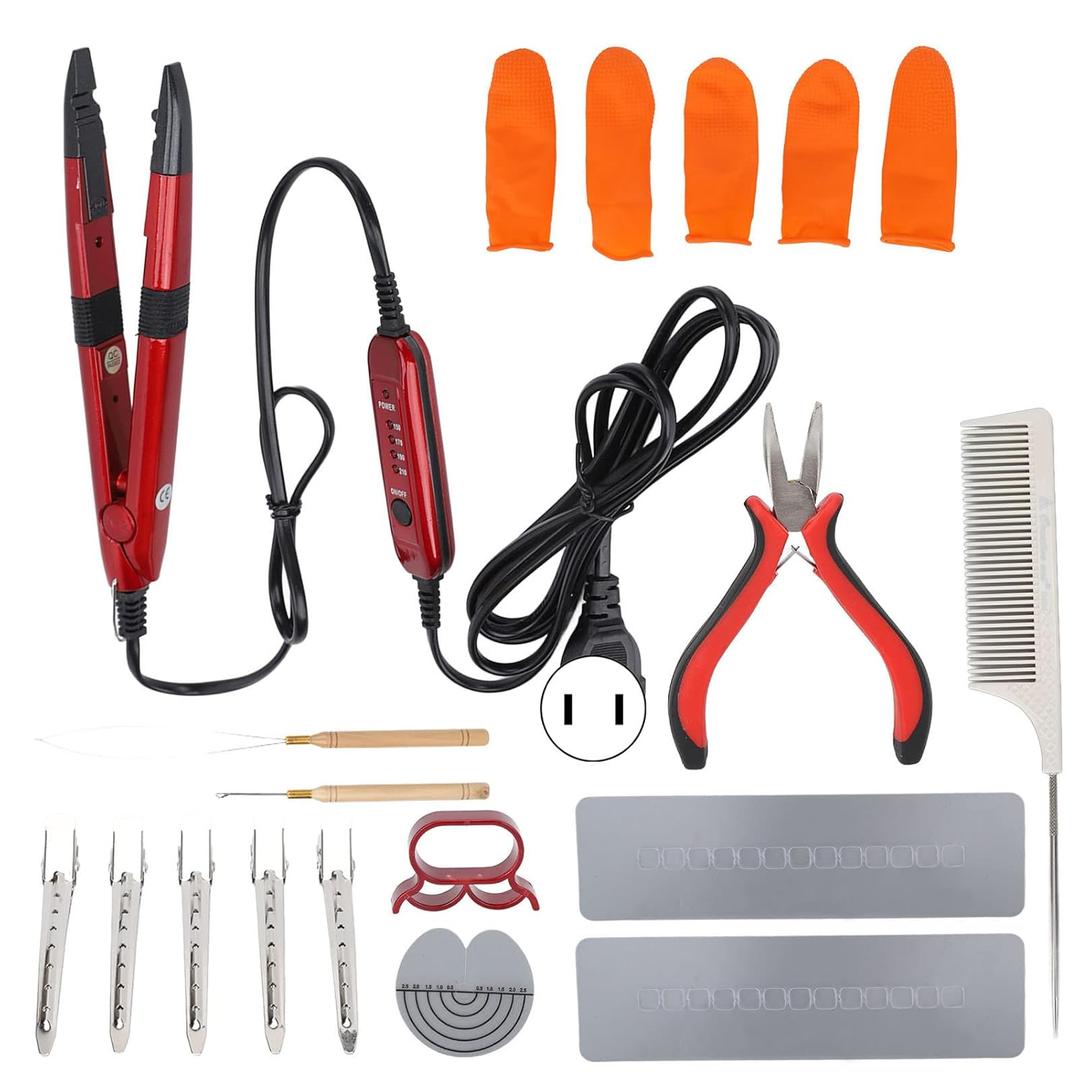Hair Iron Tools Kit, Hair Extension Iron Constant Temperature Thermal Insulation Sheet Hair Extension Crochet Hair Extensions Tools(#2)