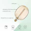 SD LUX Oversized Vintage Giant LED Light Bulb Huge Edison Bulb- Dimmable, 8W 450LM (50W Equi), Warm White 2200K, Medium E26 Base - Perfect for Decorative Pendant Lighting, 1 Pack(DG170)