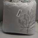 Anibedding Sage Green Queen Comforter Set, 7 Piece Botanical Gradient Leaves Ultra Soft Microfiber Down Alternative Bedding Set with Sheets and Bedroom for All Season