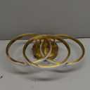 O'NEELDY Modern Light Fixtures Ceiling Flush Mount Modern Led Ceiling Lights 5-Light Dimmable Led Chandelier White Lamp with Remote for Bedroom Living Room Kitchen Dining Room, 100W