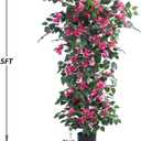 Artificial Bougainvillea Tree -5FT Faux Bougainvillea Tree with Realistic Flowers, Tall Fake Flower Tree for Indoor or Outdoor Decor, Silk Floral Plant for Living Room, Porch, Garden (Pink)