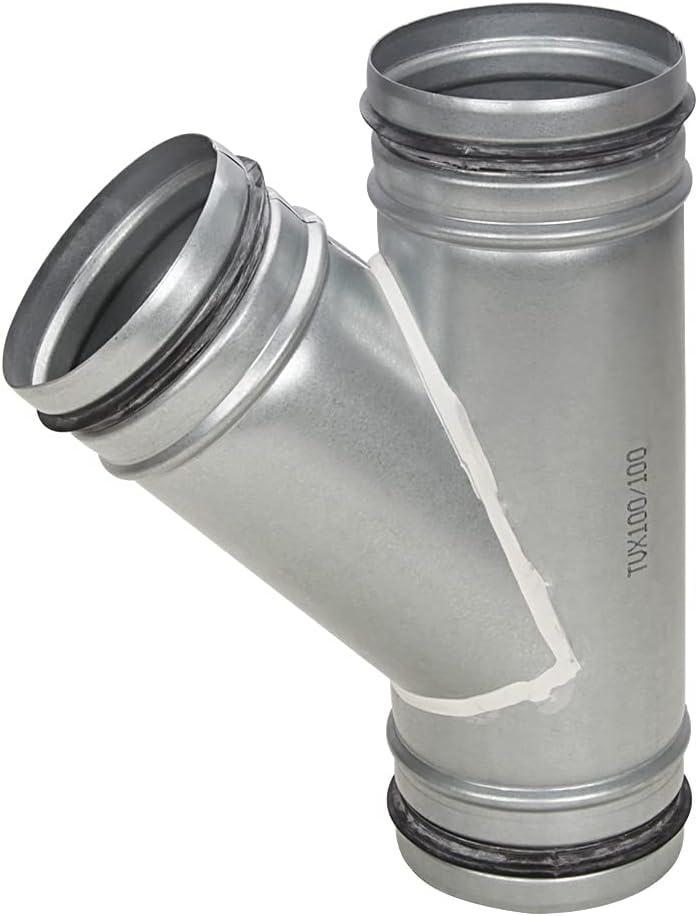 A-KARCK Duct Splitter 4 inch for Dryer Vent Hose, 45 y Shape Duct Connector for Exhaust Fan Hose, Precision Welded Galvanized Steel Prevent Air Leakage