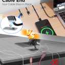 3 x Magtame USB C to USB C Cable, 3.3FT StayCable with Anti-Drop Magnetic Holder, Braid 60W Type C Fast Charging Cord for Bedside/Car, Compatible with iPhone 17/16, Laptop