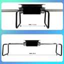 Metal Boat Seat Clamp with Swivel, Adjusts from 7.5 inches to 20 inches, Stainless Steel Stand Mounting Kit Bracket Bench Hardware