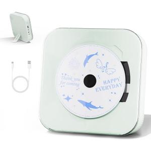 Light Green Audio CD Player with Speakers for Home Decor (CD909)