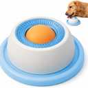 Calming Lick Bowl for Dogs & Cats, Non-Slip Slow Feeder with Rotating Lick Ball for Liquid & Wet Food, Anxiety Relief Enrichment Toy, Keeps Pets Busy, Happy & Engaged, 1 Pack