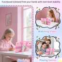 ATESSON for Samsung Galaxy Tab A9 Plus Case Kids Girls 11 inch Tablet Ca-se 2023 with Kickstand Shoulder Strap Heavy Duty Protective Cover for Samsung Galaxy Tab A9+ 5G Case Pink