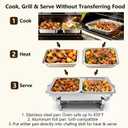 Chafing Dishes for Buffet, 11Qt, 4 Pack, Silver
