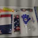 Soccer Fan Gear Set for 2026 World Tournament, Soccer Party Favors Kit with Flag,Scarf, Face Paint, Clapper, Horn&Glasses,Supporter Accessories for Game Day, Sports Event, Gift