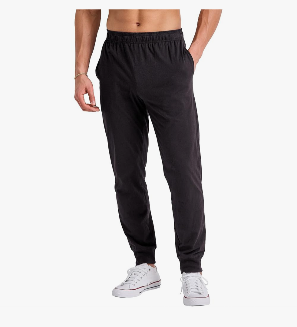 Hanes Originals Cotton Joggers, Jersey Sweatpants for Men with Pockets, 30" Inseam, M